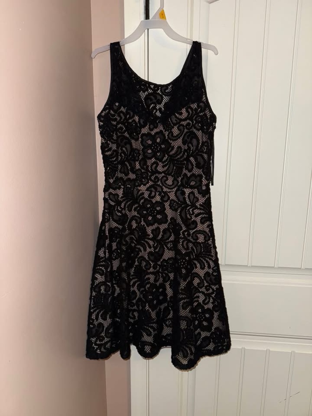 Black Lace A-Line Dress - Brand: